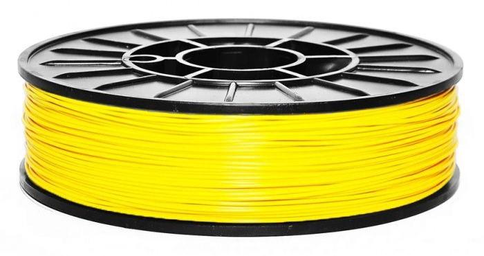 PLA желтый 3DPlast, 1.75 мм, 0,85 кг.