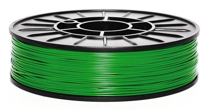 PLA зелёный 3DPlast, 1.75 мм, 0,85 кг.