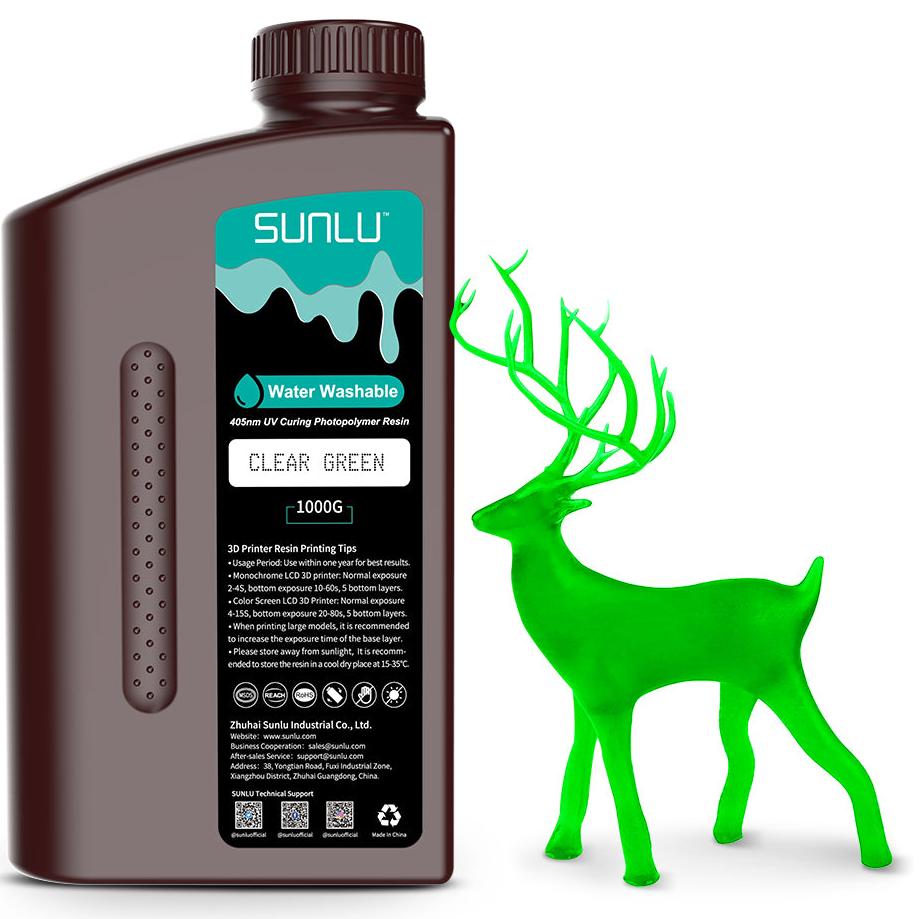 Sunlu Water Washable, Прозрачная зеленая