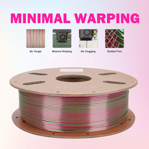 ERYONE Silk Dual-Color PLA, Red & Green