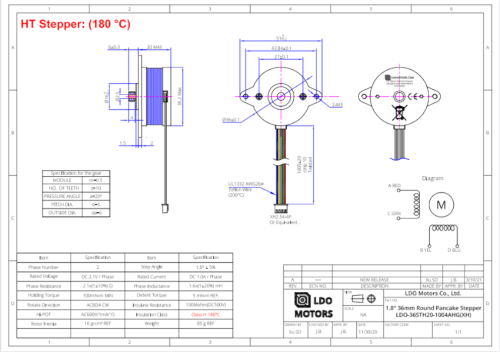 Двигатель LDO-36STH20-1004AHG