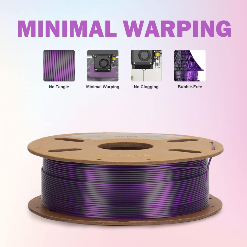 ERYONE Silk Dual-Color PLA, Black & Purple