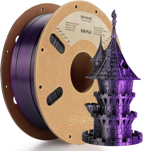 ERYONE Silk Dual-Color PLA, Black & Purple
