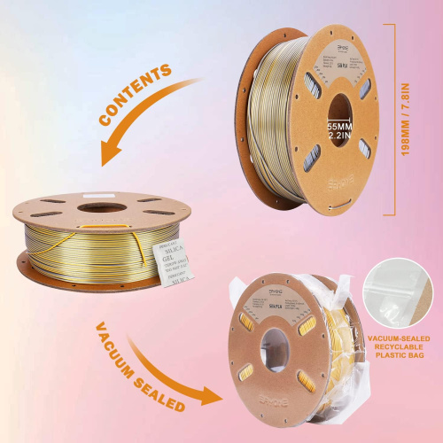 ERYONE Silk Dual-Color PLA, Gold & Silver